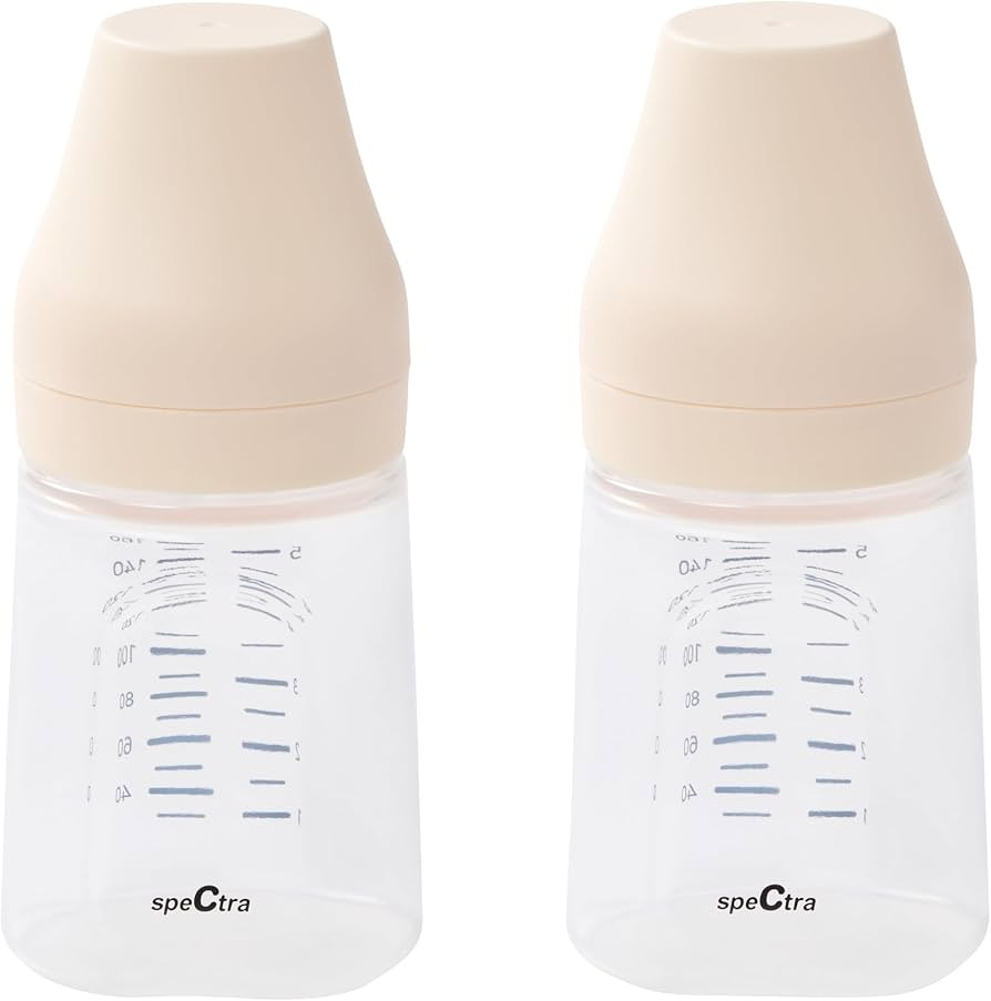 Spectra - Wide Neck Baby Bottles - Compatible with Spectra Breast Milk Pump Flanges (Pack of 2) | Amazon (US)