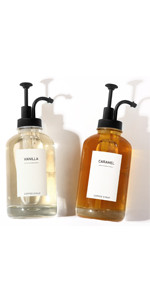 2 Pack 16.9OZ Coffee Syrup Dispenser for Coffee Bar with Labels and Gold Pump, 500ML Syrup Bottle... | Amazon (US)