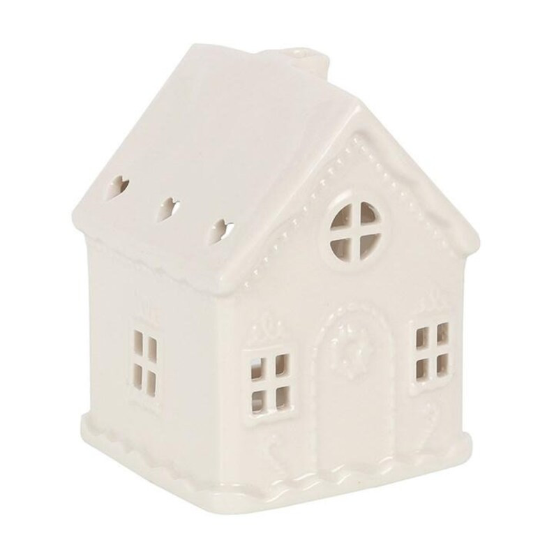 White Gingerbread House Tealight Holder | Etsy (UK)
