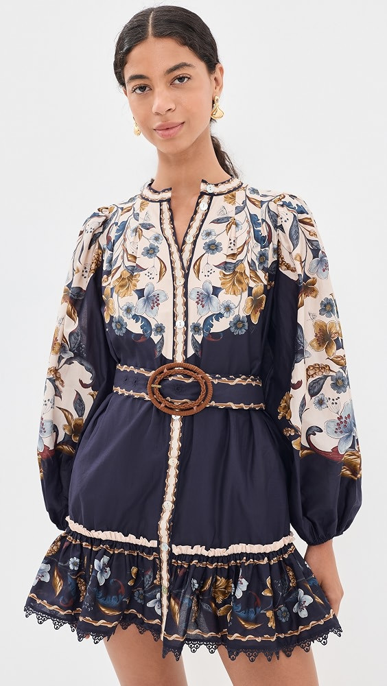 FARM Rio Belted Pattern Mini Dress | Shopbop | Shopbop