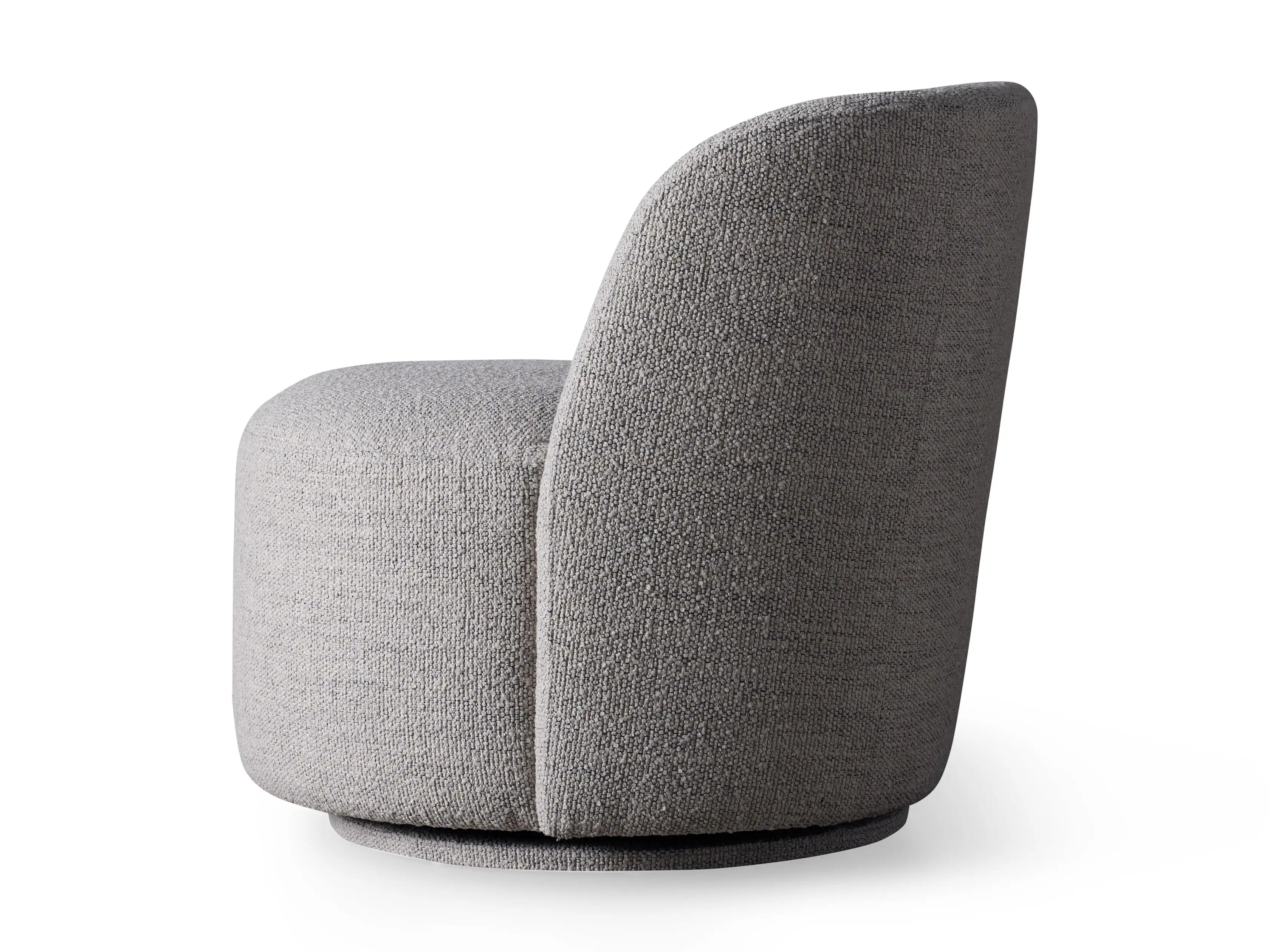 Kira Swivel Chair in Merino Porcelain | Arhaus