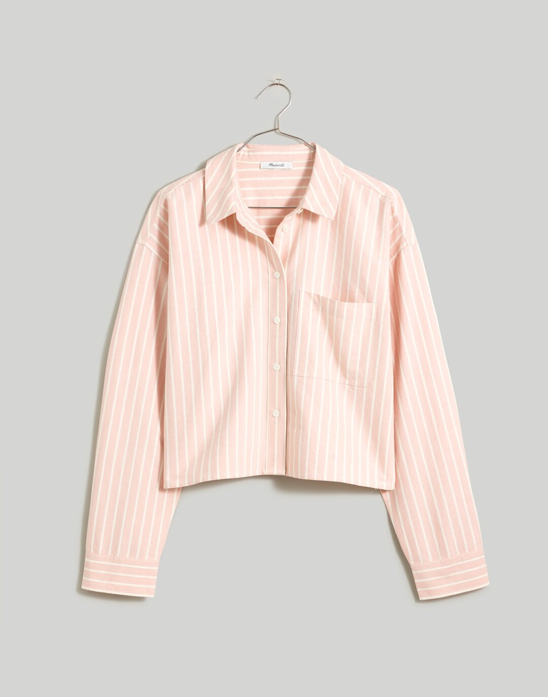 The Signature Oxford Crop Shirt in Stripe | Madewell