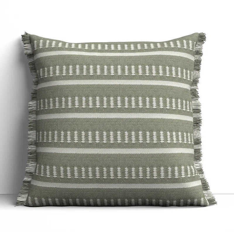 Fringed Indoor/Outdoor Throw Pillow | Wayfair North America
