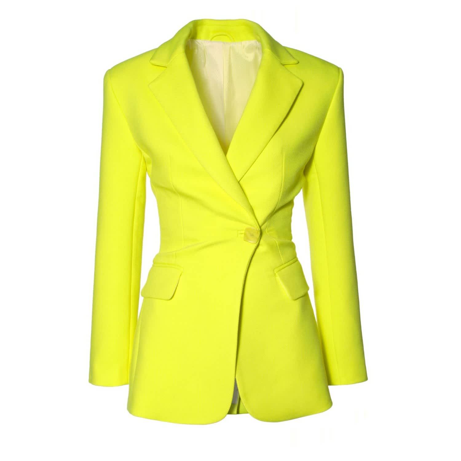 Isabella Laser Yellow Blazer | Wolf and Badger (Global excl. US)