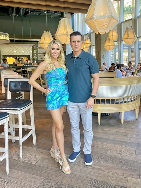Brunching with the hubby this morning I wore this Lavender Brown romper (I can’t link it) but I did link everything else and my husband’s Vuori outfit  

#LTKMens #LTKShoeCrush