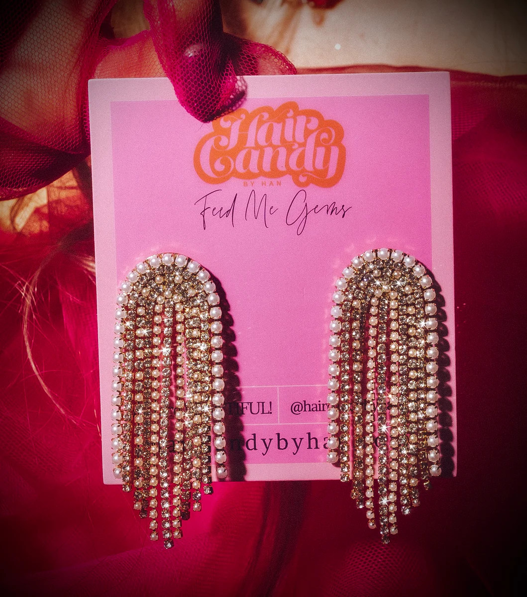 CHAMPAGNE CRYSTAL LONG BABY JUMBO RAINBOWS | Feed Me Gems