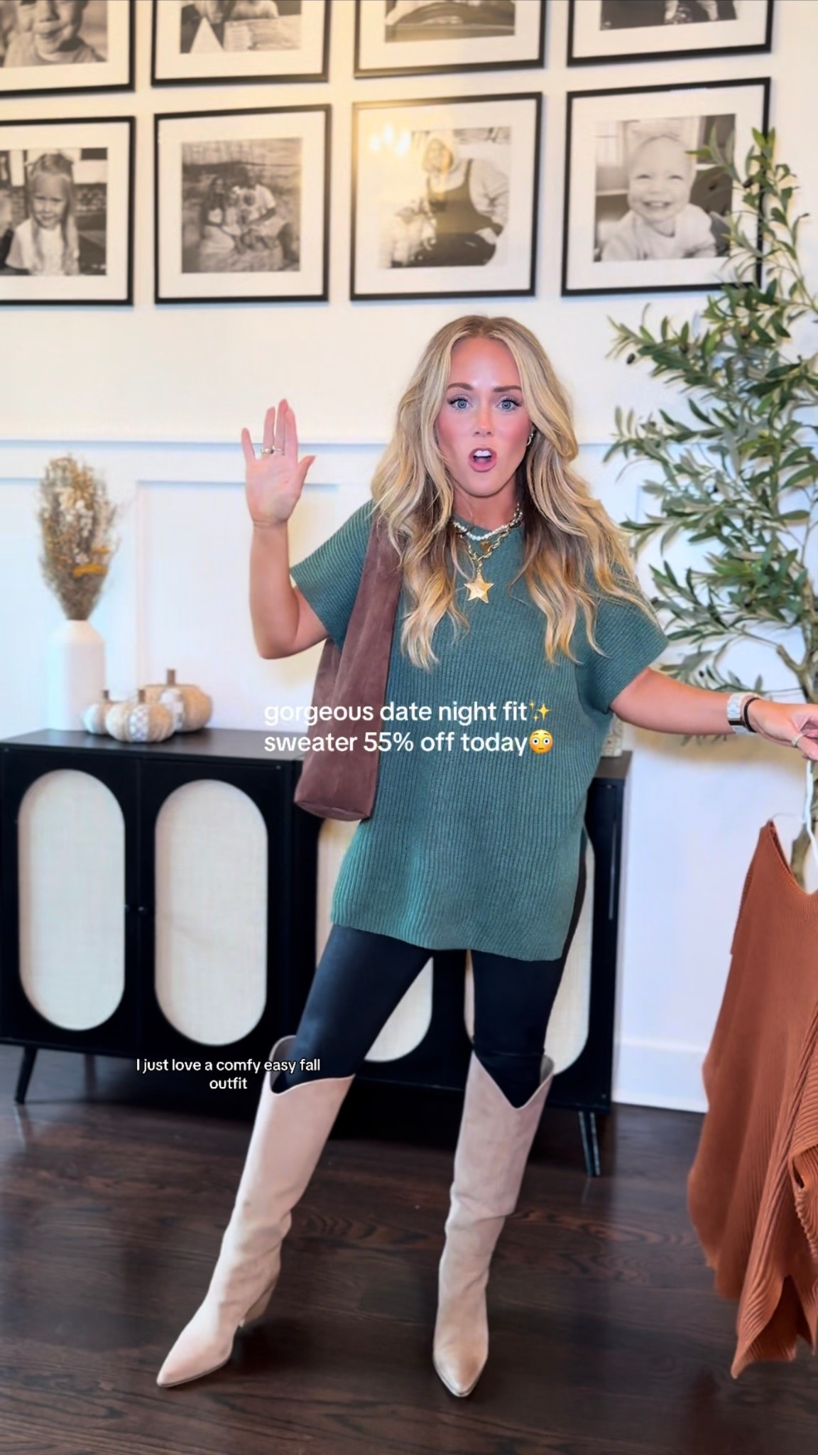 Linking boots necklace leggings and bag here 💗 sweater is on tiktok! 

#LTKFindsUnder100 #LTKFallSale #LTKStyleTip