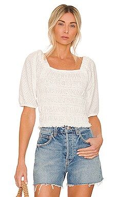 Steve Madden Smock My Way Top in White from Revolve.com | Revolve Clothing (Global)