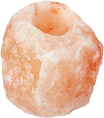 100% Himalayan Salt Natural Crystal Rock Tea Light Candle Holder | Amazon (US)