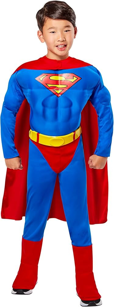Super DC Heroes Deluxe Muscle Chest Superman Costume, Toddler | Amazon (US)