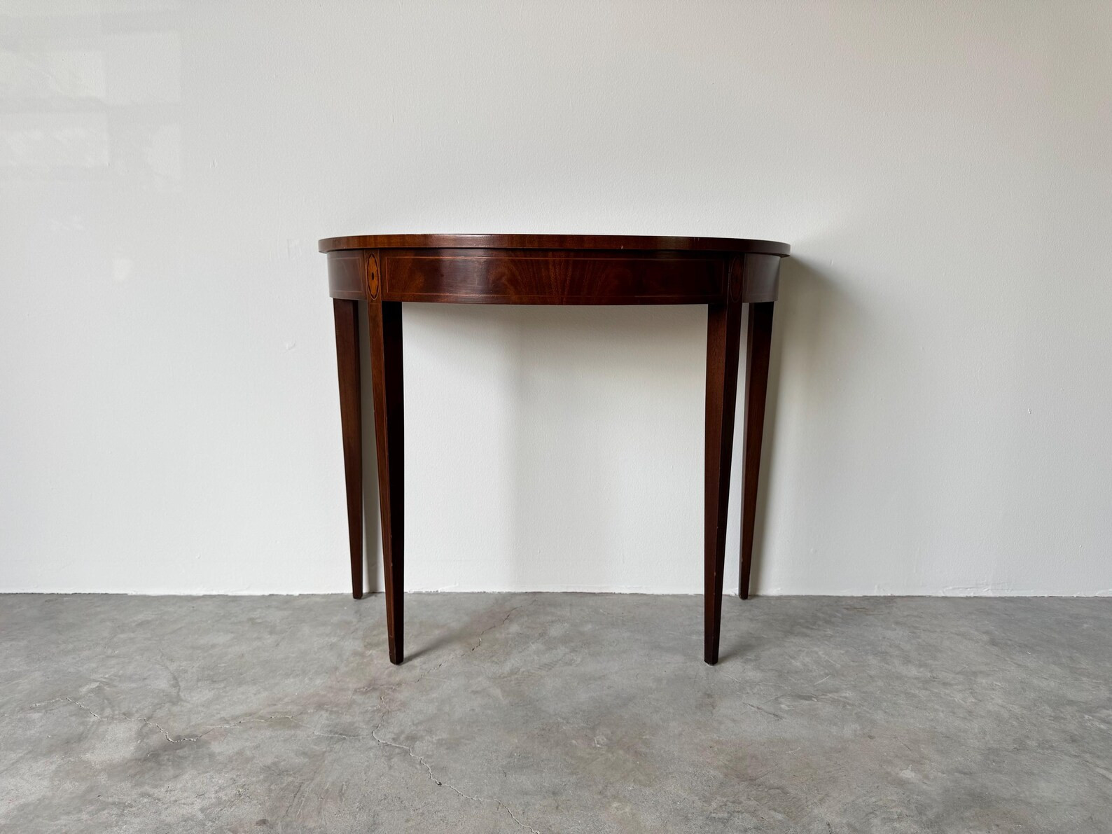 Vintage Century by Drexel Mahogany Demilune Console Table - Etsy | Etsy (US)