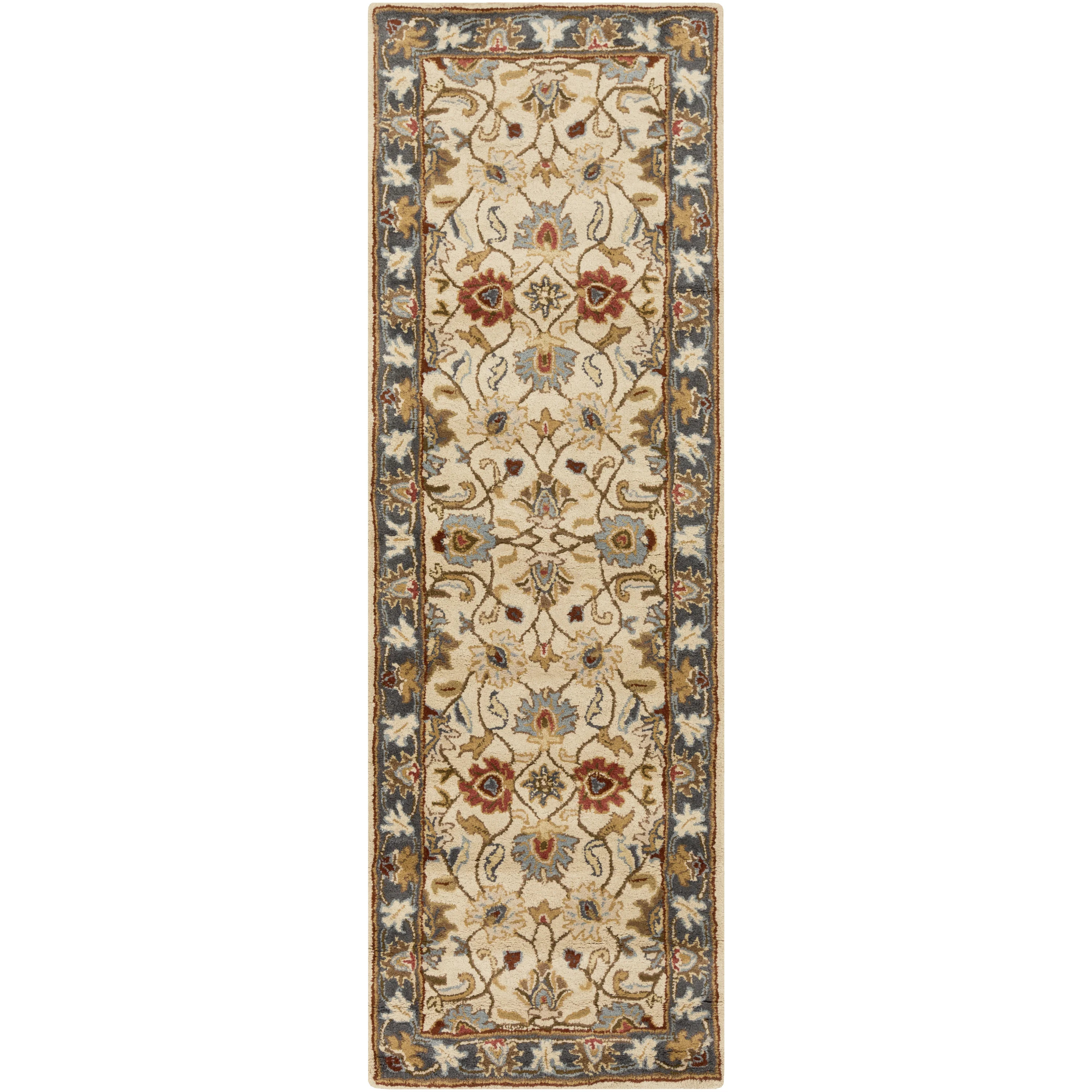 BuckHill Oriental Hand-Tufted Wool Tan Area Rug | Wayfair North America