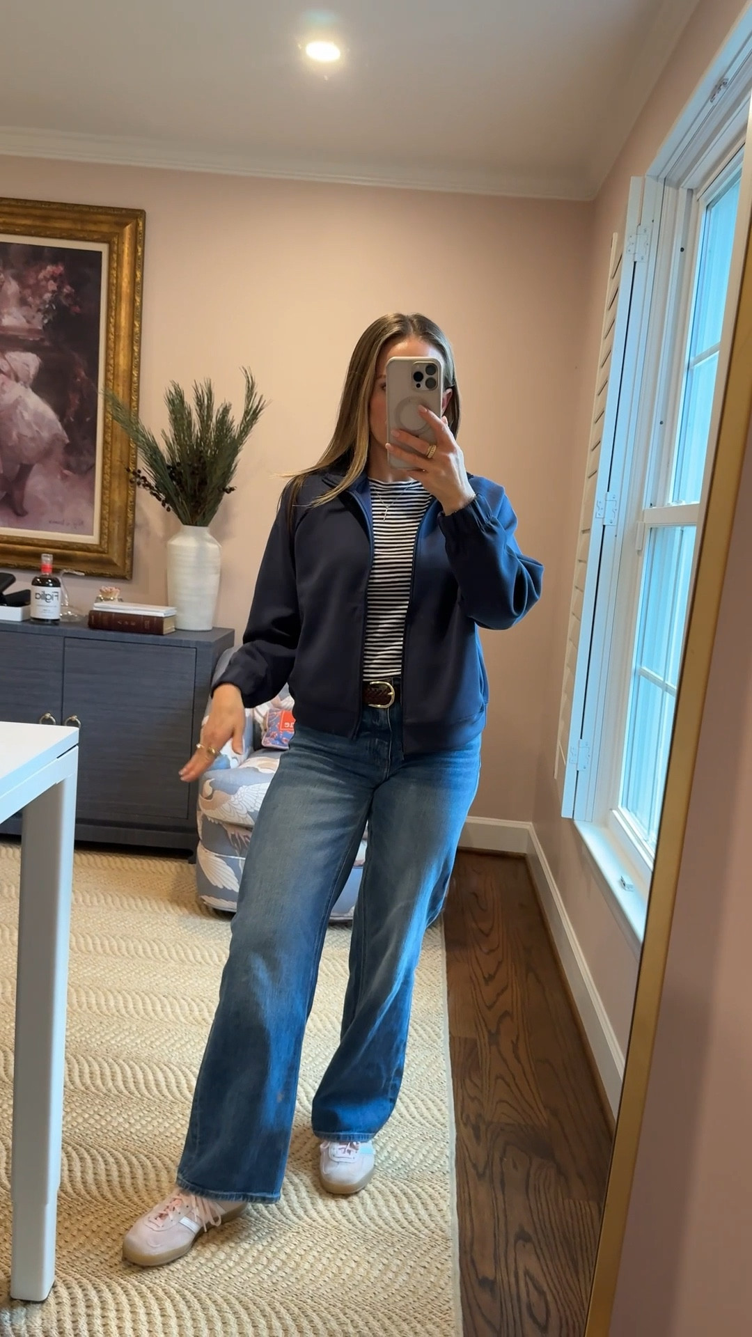 New favorite jacket! Perfect for spring, athleisure and jeans 

Jeans are quince and a total dupe for the AYR secret sauce. The AYR ones just hug and lift the booty a little more. 

#LTKOver40 #LTKFindsUnder50 #LTKPetite