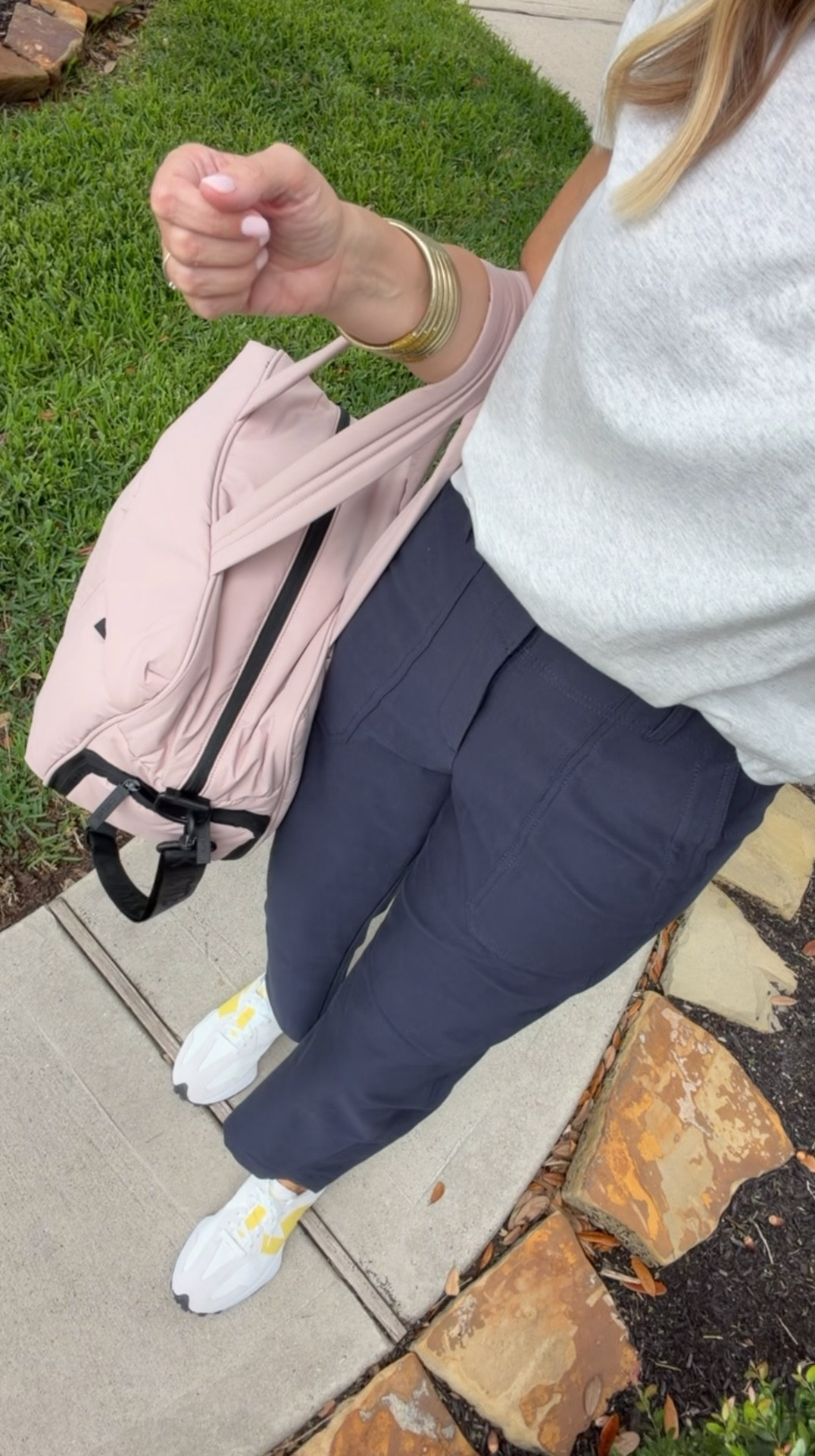 Pants fit true to size, but I sized up one for some extra room because I will be at a lot of kids￼sports events moving around