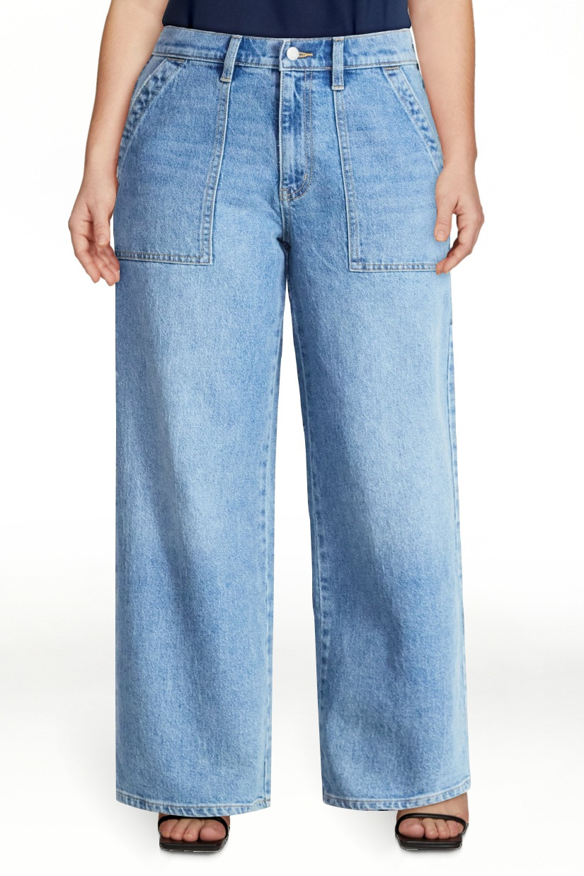 Time and Tru Women's Wide Leg Utility Trousers, 31" Inseam, Sizes 0-20 | Walmart (US)