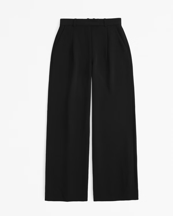 Women's Curve Love A&F Harper Tailored Premium Crepe Pant | Women's Sale | Abercrombie.com | Abercrombie & Fitch (UK)