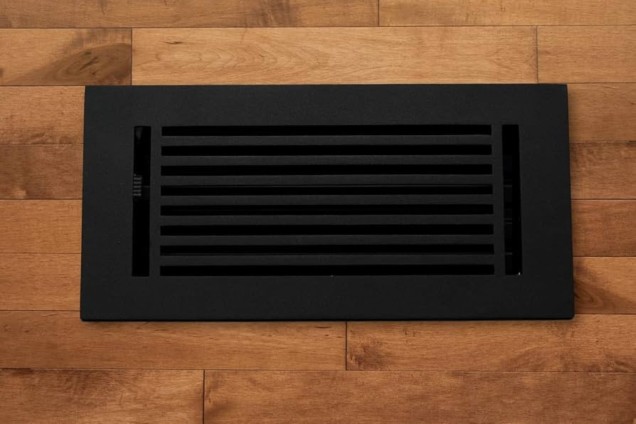Madelyn Carter 4 x 12 Cast Aluminum Linear Bar Vent Cover with Damper - Black (Overall: 5.75 x 13... | Amazon (US)