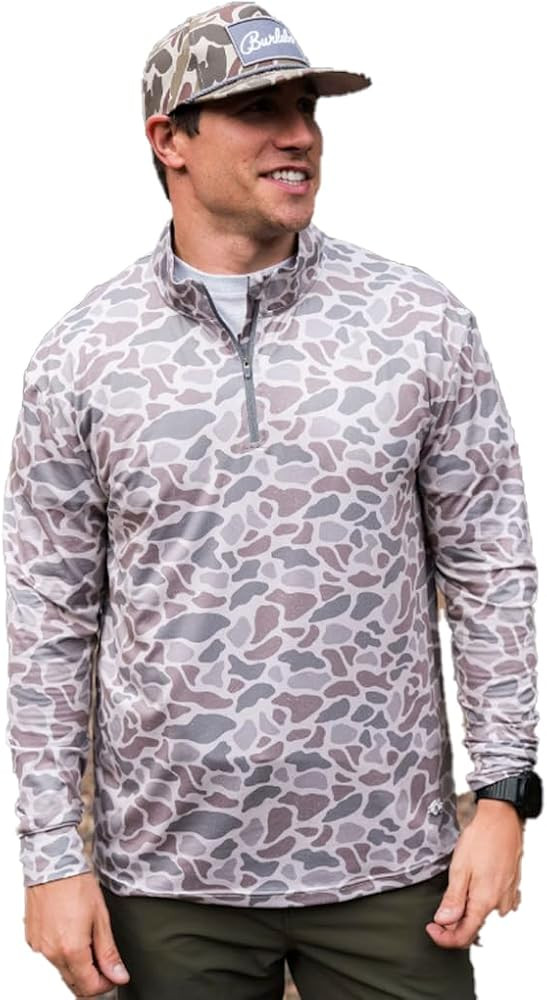Burlebo Men's Long Sleeve Performance Quarter Zip Sweatshirt | Amazon (US)