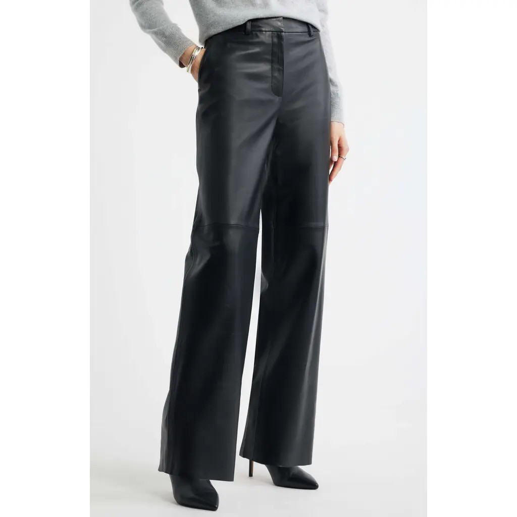 Nordstrom Leather Pants in Black at Nordstrom, Size 0 | Nordstrom