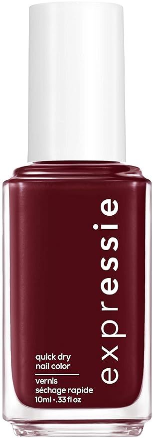 essie expressie Quick-Dry Vegan Nail Polish, Burgundy 290 Not So Low-Key, 0.33 fl oz | Amazon (US)