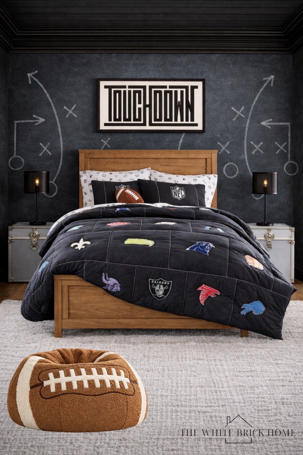 A fun football themed boys bedroom design with cozy bedding and mature football wall art from Etsy!
🖤🖤
Boys room, boys bedroom, boys room decor, teen boy, teen boy bedroom, teen bedroom, sports themed bedroom, sports bedroom decor, sports room, football, football bedroom, football room decor, football bean bag, bean bag, area rug, football themed room decor, boys room rug, boys room design, boys room finds, boys room bed, boys room lighting, boys room nightstand, home design, kids bedroom, pottery barn, Etsy 


#LTKHome #LTKKids #LTKSaleAlert