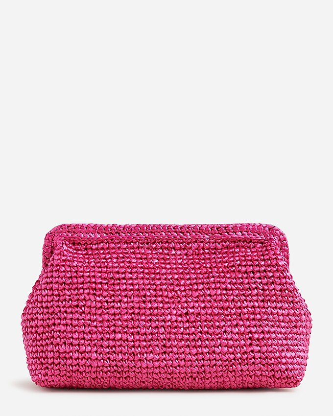 Portofino hand-knotted faux-raffia clutch | J. Crew US