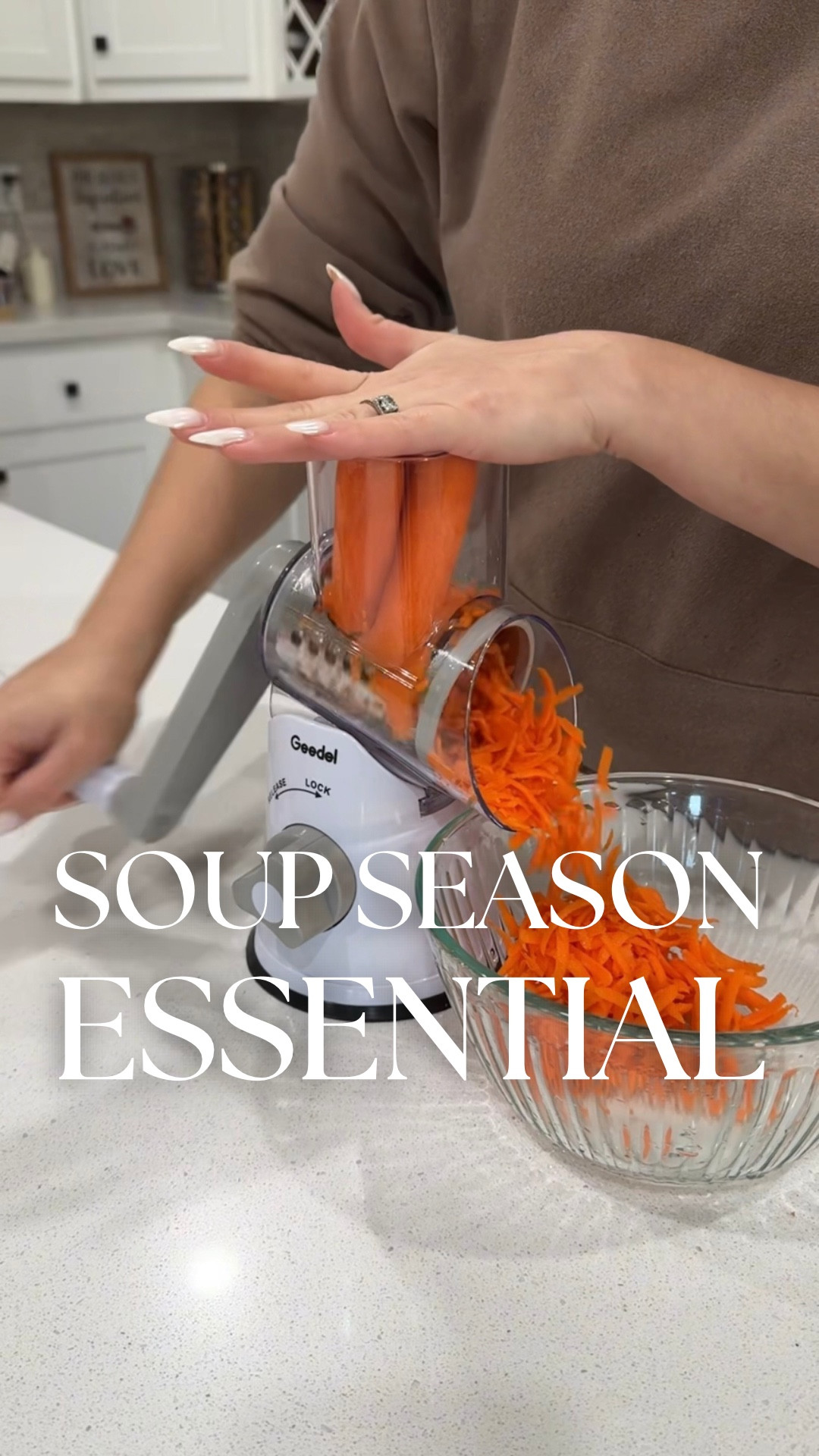 This rotary carrot grater  makes prepping for soup season so much easier! So much faster than a regular grater, and easier on your arms too 🙌🏼

rotary grater, carrot shredder, kitchen gadget, vegetable slicer, food prep tool, soup season essential, kitchen tool, cheese grater, home cooking hack, amazon kitchen find

#rotarygrater #carrotgrater #kitchenfinds #soupseason #kitchengadgets #homecooking #amazonfinds #kitchenmusthaves

#LTKSaleAlert #LTKGiftGuide #LTKSeasonal