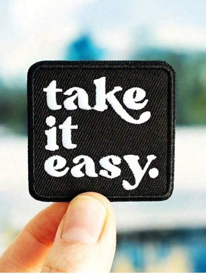 1pc Take It Easy Embroidered Iron-On Patch, Vintage Patch, Hippie Patch - Ideal For Jackets, Back... | SHEIN
