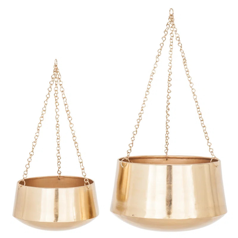 Entrekin 2-Piece Iron Hanging Planter Set | Wayfair North America