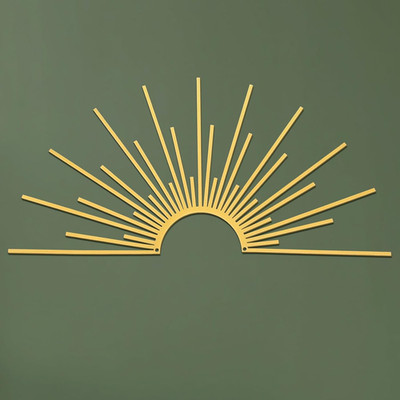 Sun Gold Metal Wall Decor Minimalist Sun Sparkle Metal Wall Art Boho Abstract Sc | eBay US
