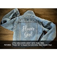 Little Girl Denim Jacket With Pearls | Etsy (US)