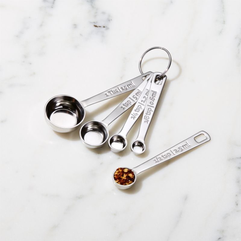 Le Creuset ® Stainless Steel Measuring Spoon Set | Crate & Barrel
