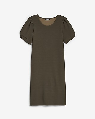 Puff Sleeve Shift Dress | Express