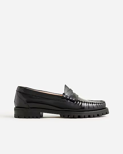 Winona lug-sole penny loafers in spazzolato leather | J. Crew US