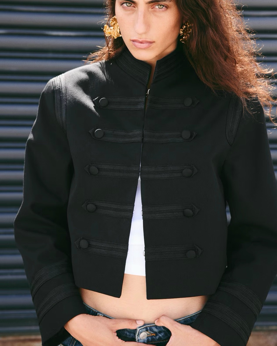 Black button detail jacket

#LTKSeasonal