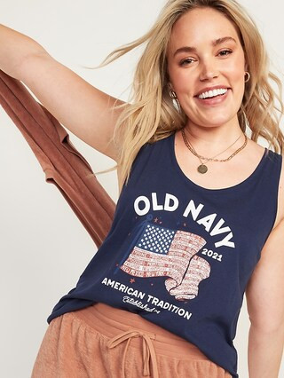 2021 U.S. Flag Graphic Tank Top for Women | Old Navy (US)