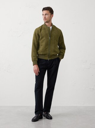 Vegan Suede Bomber | Banana Republic Factory