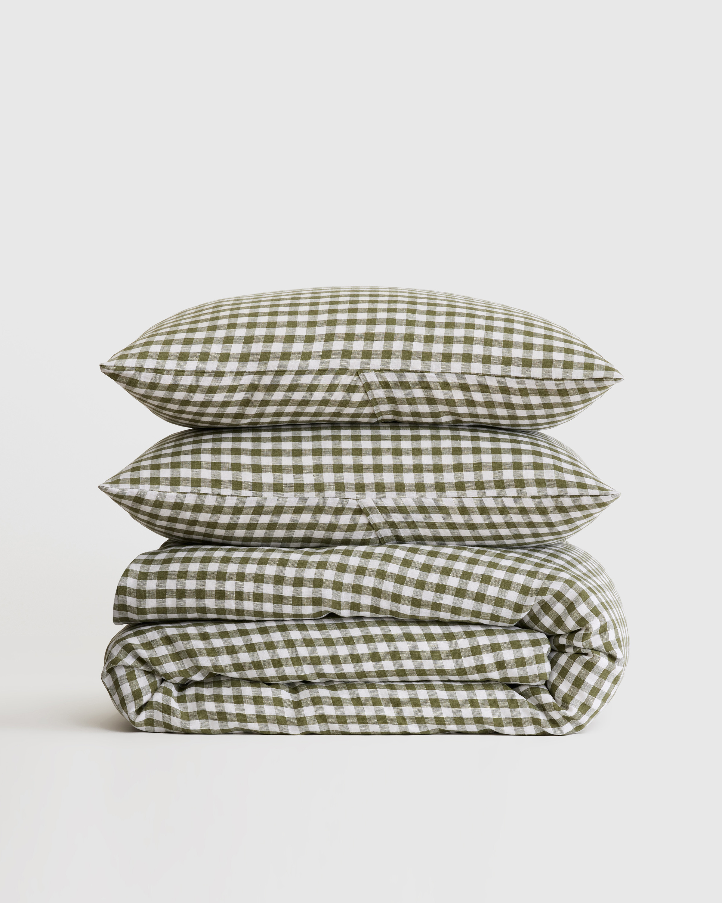 European Linen Gingham Duvet Cover Set | Quince