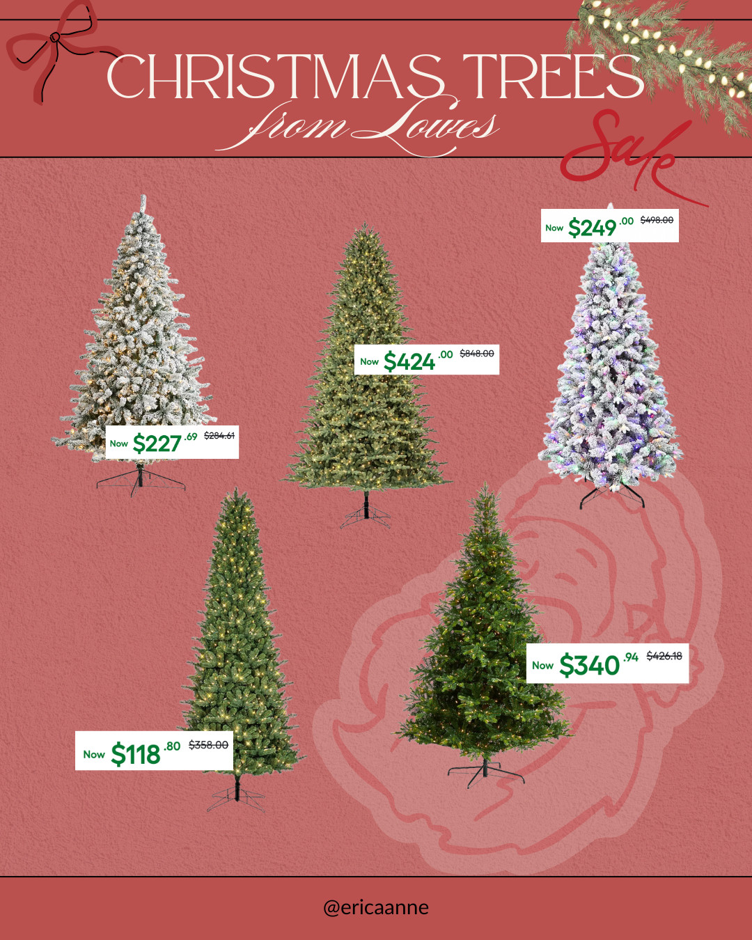 We are officially just two weeks away from Christmas. 🎄 If you’re still looking for the perfect tree, Lowe’s has Christmas trees on sale right now from pre-lit to flock styles. There are so many great options to fit any space I’ve linked my favorite fines to make last-minute holiday decorating easy and affordable.

#LTKGiftGuide #LTKHoliday #LTKSaleAlert