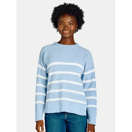Time and Tru Women’s Chenille Sweater with Long Sleeves, Midweight, Sizes XS-XXXL | Walmart (US)