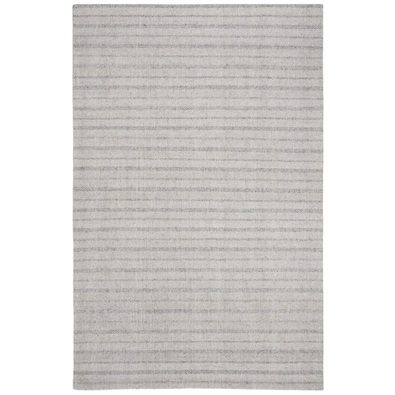 Miles Striped Handmade Flatweave Area Rug in Silver | Wayfair Professional