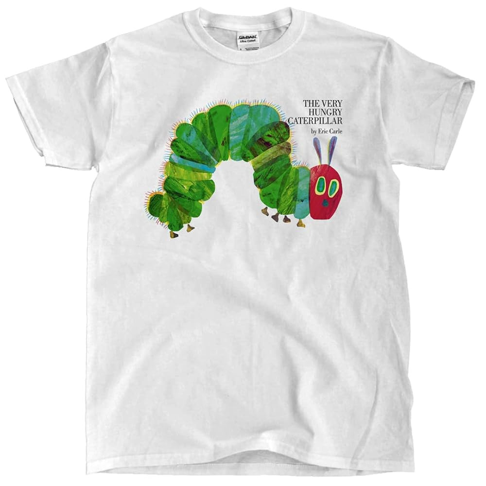 Unisex Adult Classic Fit 100% Cotton White The Very Hungry Caterpillar Animal Print T-Shirt Small... | Amazon (US)