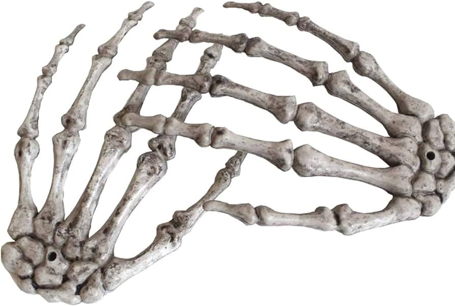 XONOR Halloween Skeleton Hands - Realistic Life Size Severed Plastic Grey Skeleton Hands for Hall... | Amazon (US)