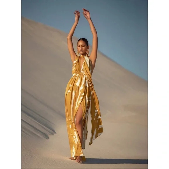 Diarrablu Mailys Dress in Suto Gold New Size Medium | Poshmark