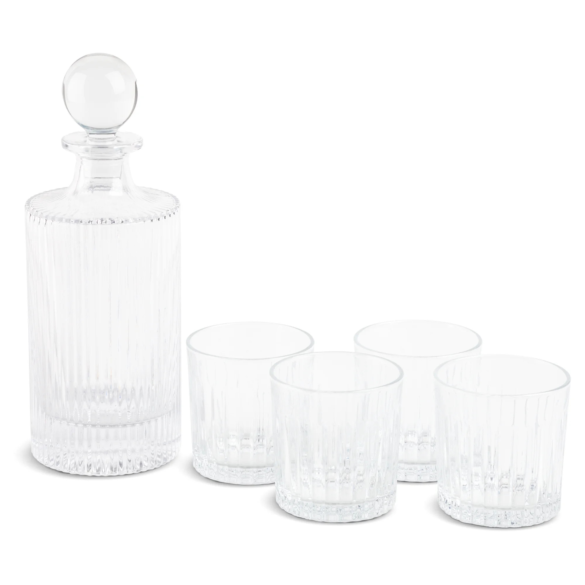 Thyme & Table 27 fl oz Whiskey Decanter & 10oz Cocktail Glasses, Set of 5 | Walmart (US)