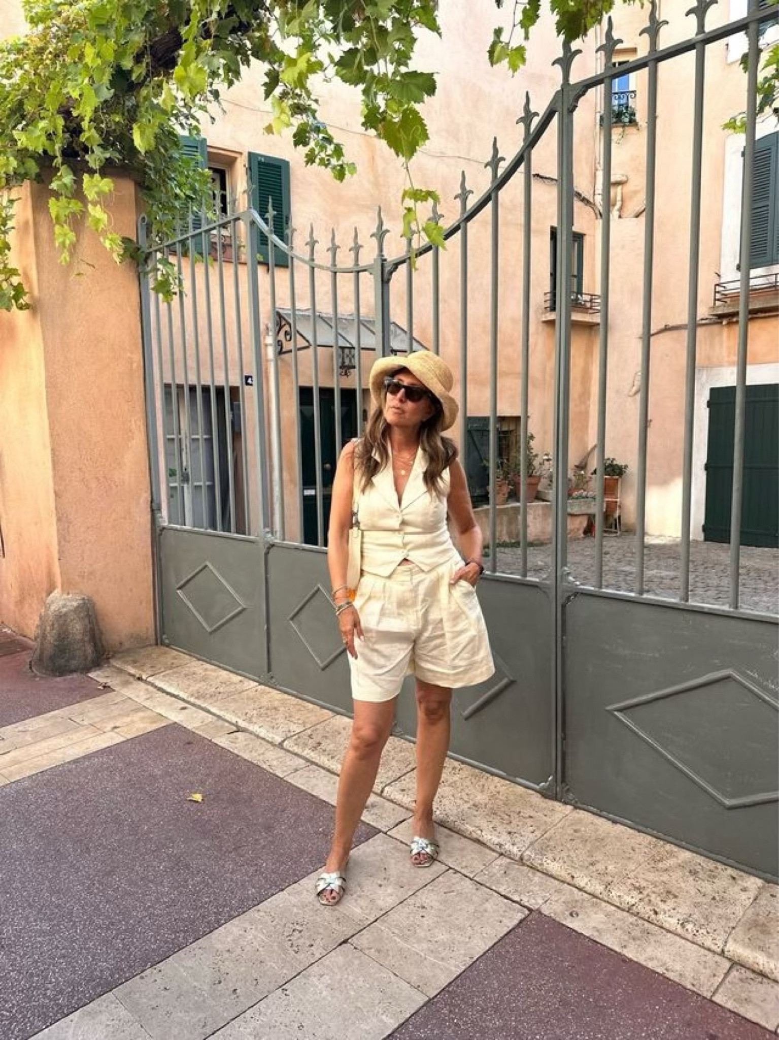 I absolutely a #matchingset in the summer! This #linenset was a staple in my closet during our trip to the #SouthofFrance and I paired it with an #Hermes bag and sunnies and my favorite #sunhat 🌟☺️🙌

#theglowgirl #frenchfashion #summeroutfit #travelfashion 

#LTKTravel #LTKStyleTip #LTKOver40