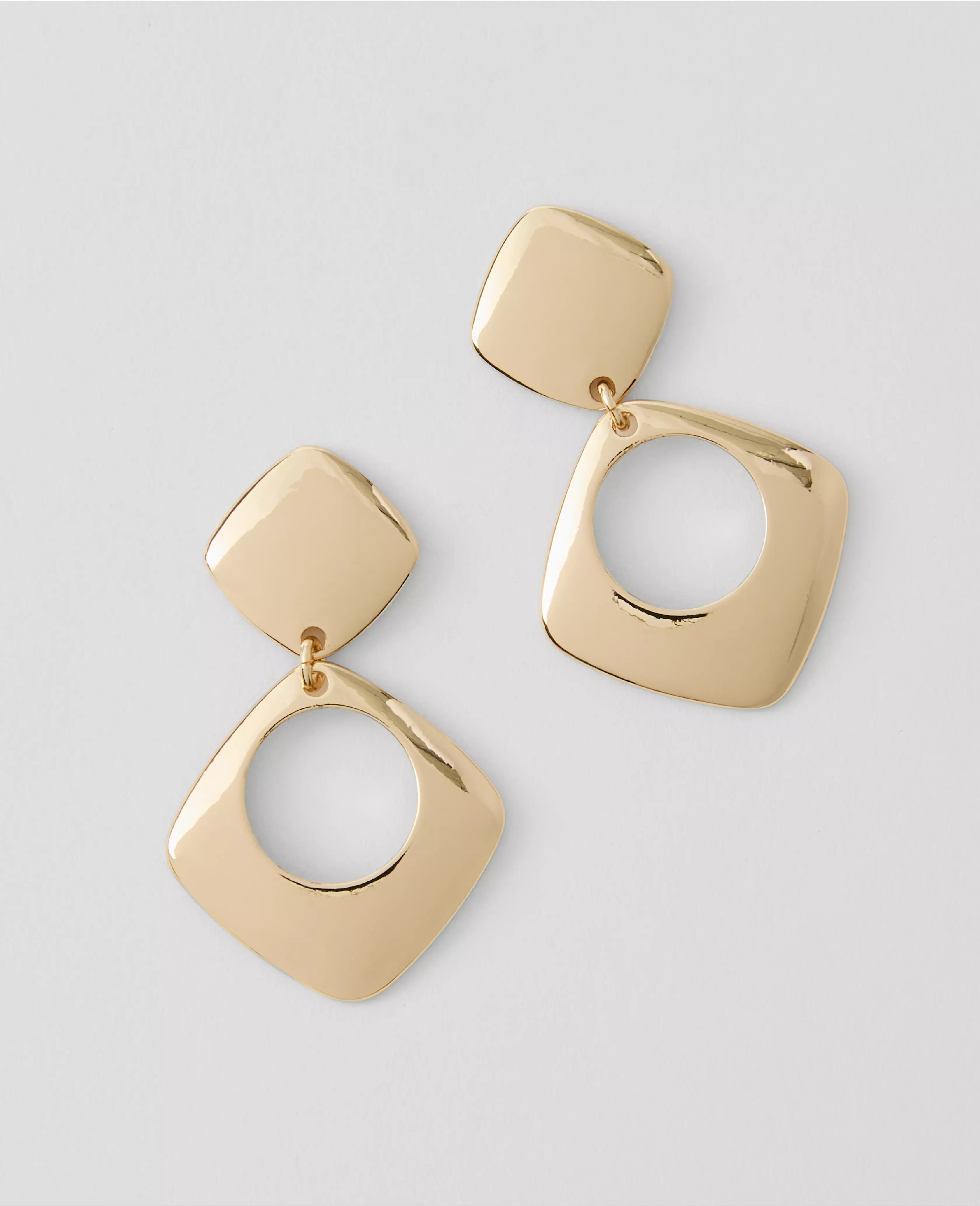 Open Square Drop Earrings | Ann Taylor