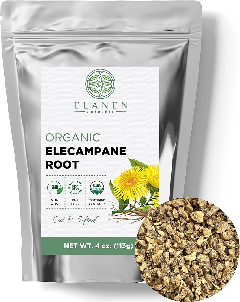 Organic Elecampane Root 4 oz. (113g), USDA Certified Organic Elecampane Root Organic, Inula Helen... | Amazon (US)