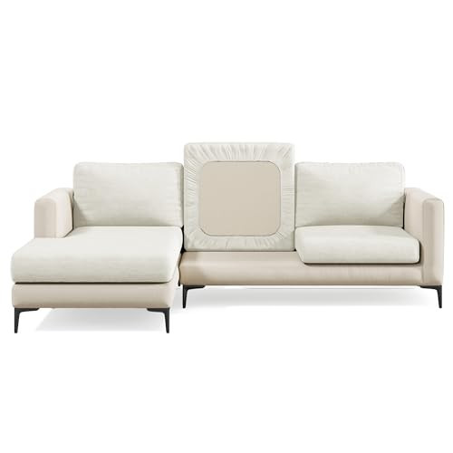 Nolan Interior Miracle Sofa Cover - Plush Seat Cushion Cover with Ultra-Soft, Stretchy, Thick Chenille Fabric - Small, Vanilla - Pet Proof, Stain Safe, Easy Fit, Easy Wash | Amazon (US)