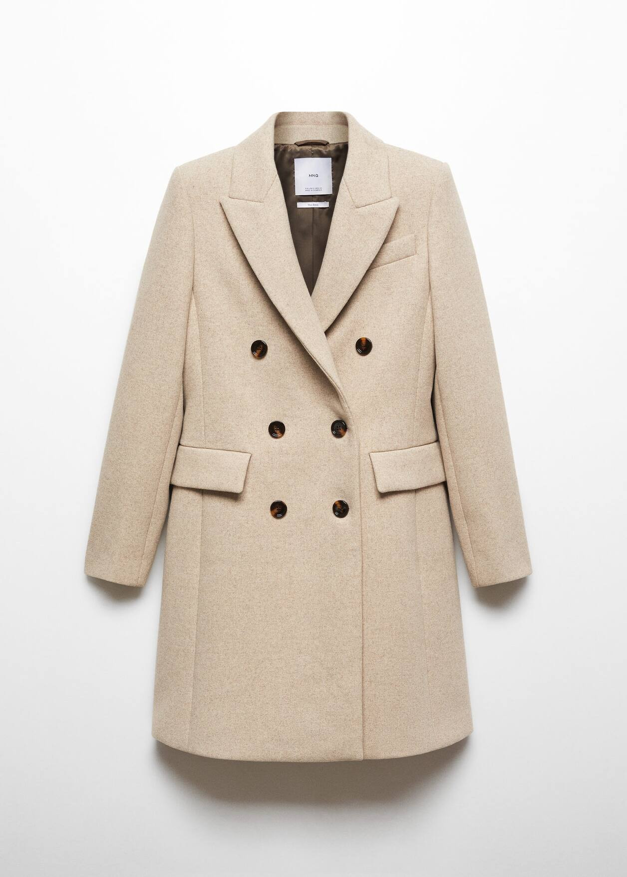 Wool double-breasted coat -  Women | Mango USA | MANGO (US)